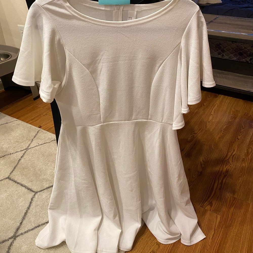 White Amazon dress. New. Never worn.